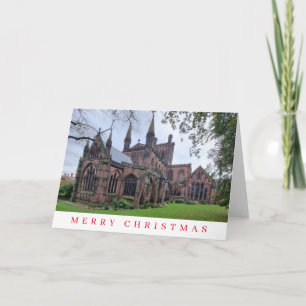 Chester Cathedral Blick Weihnachtskarte Feiertagskarte