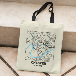 Chester, Cheshire Stadtplan-Tasche Tragetasche