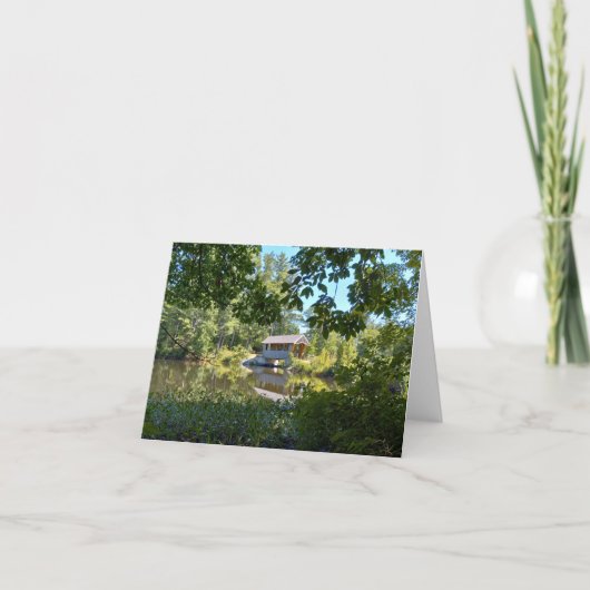 Chester Covered Bridge Note Card Dankeskarte (Vorderseite)