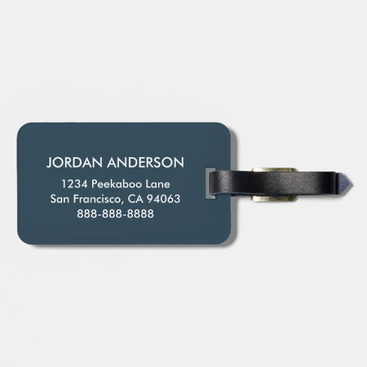 Chester der Hahn Gepäckanhänger (Rückseite horizontal)