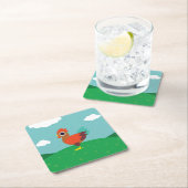 Chester der Hahn Rechteckiger Pappuntersetzer (Vor Ort)