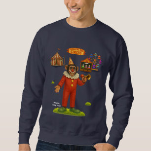 Chester der Schimpansen-Clown-Pullover Sweatshirt