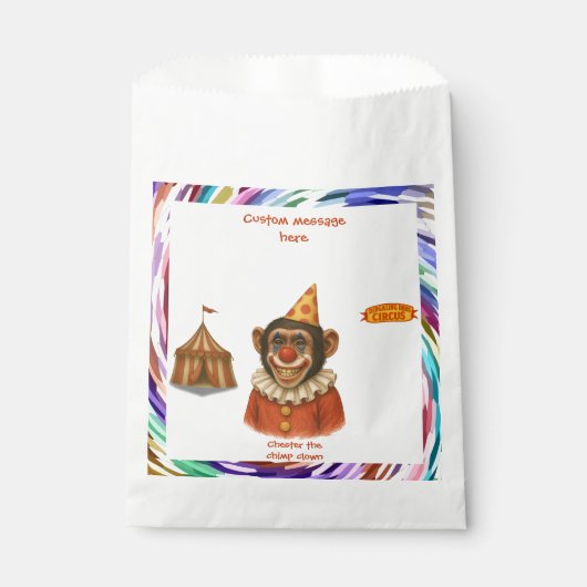 Chester der Schimpansenclown Geschenktütchen (Vorderseite)