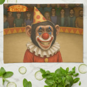 Chester der Schimpansenclown Geschirrtuch (Gefaltet)