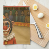 Chester der Schimpansenclown Geschirrtuch (Viertel Falte)