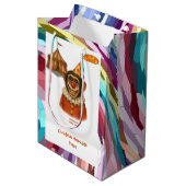 Chester der Schimpansenclown Mittlere Geschenktüte (Vorderseite Schrägansicht)