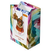 Chester der Schimpansenclown Mittlere Geschenktüte (Rückseite Schrägansicht)