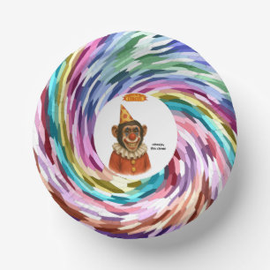 Chester der Schimpansenclown Pappteller