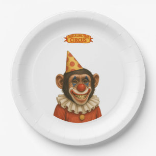 Chester der Schimpansenclown Pappteller