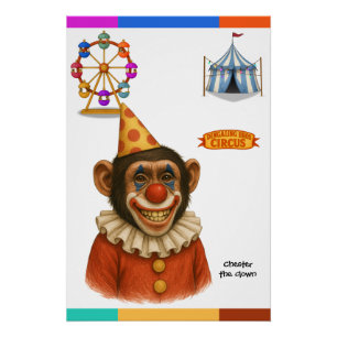 Chester der Schimpansenclown Poster