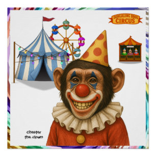 Chester der Schimpansenclown Poster