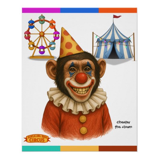 Chester der Schimpansenclown Poster (Vorderseite)