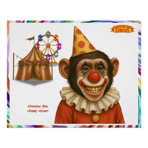 Chester der Schimpansenclown Poster
