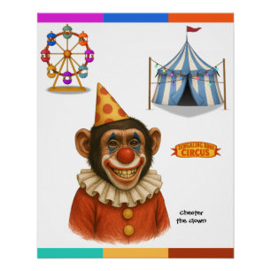 Chester der Schimpansenclown Poster