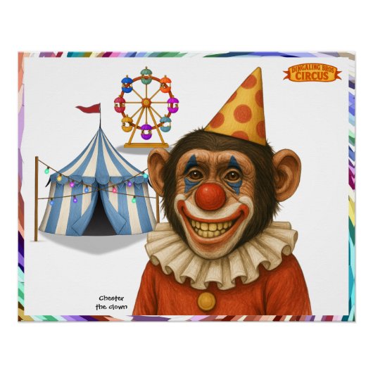 Chester der Schimpansenclown Poster (Vorderseite)