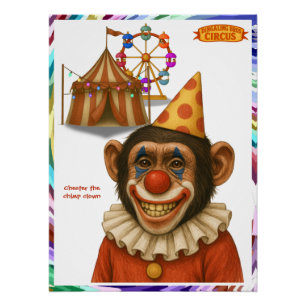 Chester der Schimpansenclown Poster