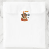 Chester der Schimpansenclown Runder Aufkleber (Tasche)