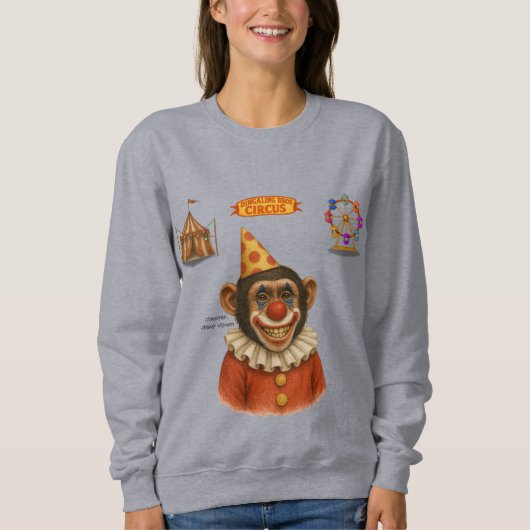 Chester der Schimpansenclown Sweatshirt (Vorderseite)