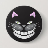 Chester die Cheshire-Katze auf 3" runder Knopf Button (Vorderseite)