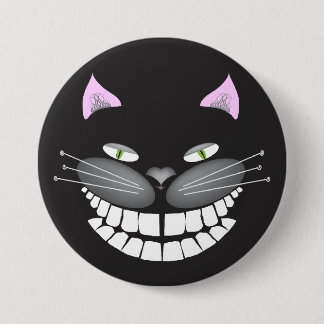 Chester die Cheshire-Katze auf 3" runder Knopf Button
