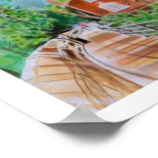 Chester, England art Poster (Ecke)