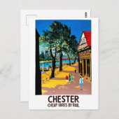 Chester, England, City Dock, Bahnhof Postkarte (Vorne/Hinten)