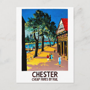 Chester, England, Stadthafen, Bahnhof Postkarte