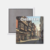 Chester England Travel Magnet (Vorderseite/Rückseite)