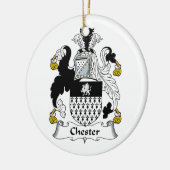Chester-Familienwappen Keramikornament (Links)