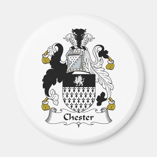 Chester Familienwappen Magnet (Vorne)