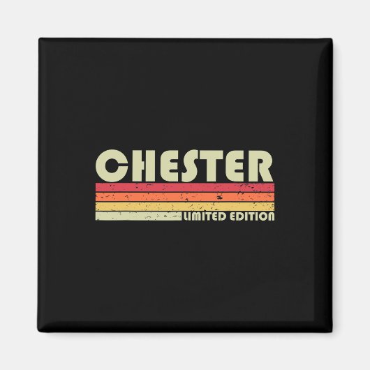 Chester Gift Name Personalisiert Funny Retro Vinta Magnet (Vorne)