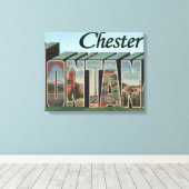Chester, Montana - Große Buchstabenszenen Leinwanddruck (Insitu (Holzboden))