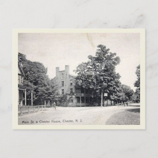 Chester NJ, Main Street, Vintag Style Postkarte (Vorderseite)