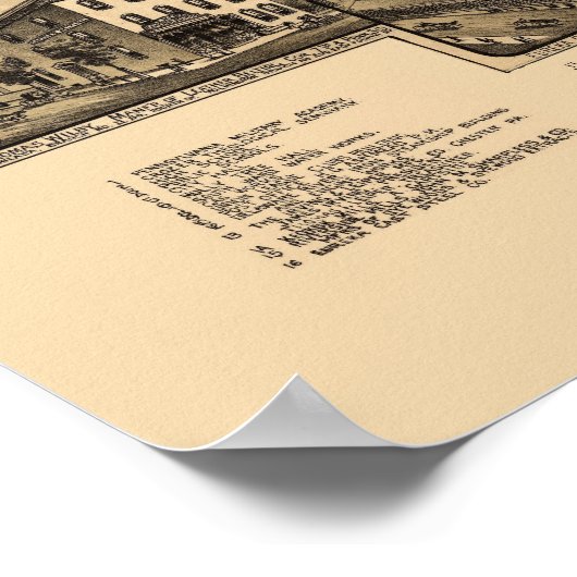 Chester, PA Panoramic Map - 1885 Poster (Ecke)