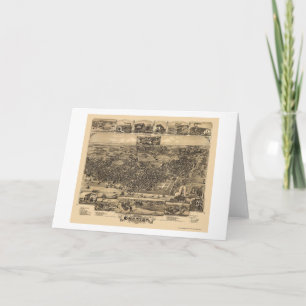 Chester, panoramische Karte PAs - 1885