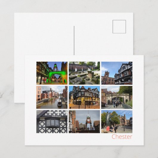 Chester Postkarte (Vorne/Hinten)