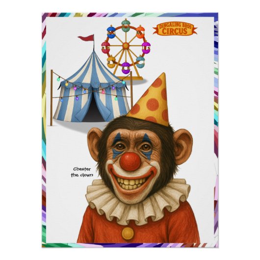 Chester the chimp clown poster (Vorderseite)