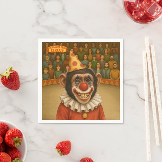 Chester the chimp clown serviette (Beispiel)