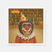 Chester the chimp clown serviette (Vorderseite)