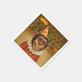 Chester the chimp clown serviette (Ecke)