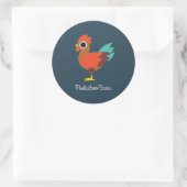 Chester the Rooster Runder Aufkleber (Tasche)