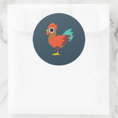 Chester the Rooster Runder Aufkleber (Tasche)