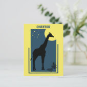Chester Zoo Great Britain Vintag Giraffe Postkarte (Stehend Vorderseite)
