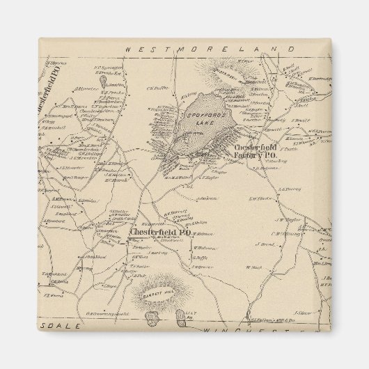 Chesterfield, Cheshire Co Magnet (Vorne)