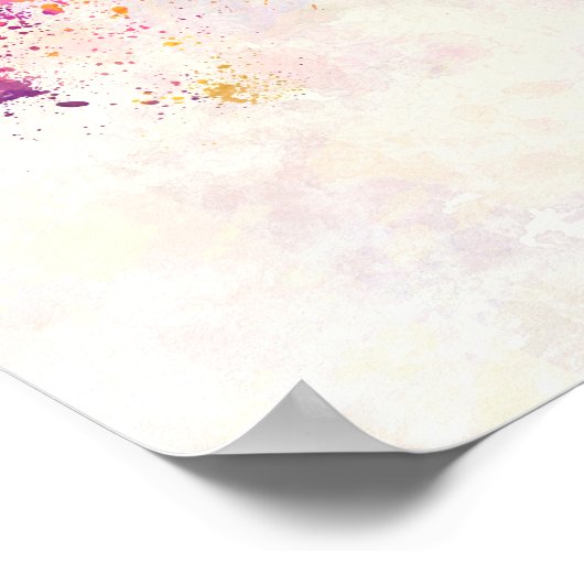 Chesterfield skyline im Watercolor background Poster (Ecke)