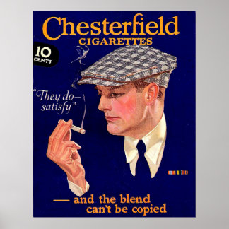 Chesterfield Zigaretten Phantastisch Vintag Kommer Poster