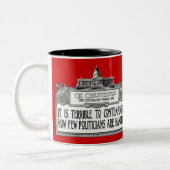 Chesterton auf dem Hängen der Politiker Zweifarbige Tasse (Links)