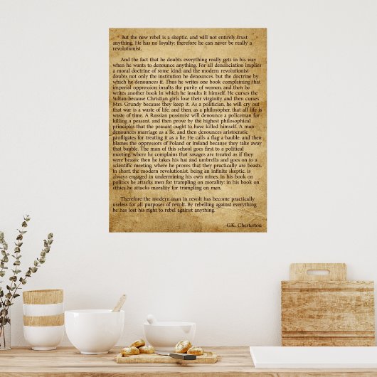 Chesterton New Rebel Poster (Küche)