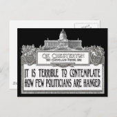 Chesterton über das Verändern der Politik Postkarte (Vorne/Hinten)