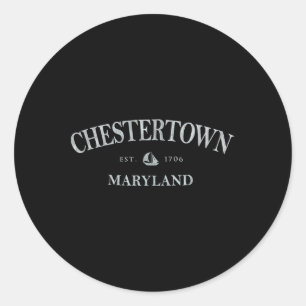 Chestertown Maryland _ Chestertown Md Segelboot  Runder Aufkleber